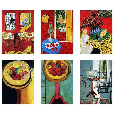 Henri Matisse 马蒂斯红色房子桌上的苹果画芯画布野兽派法国艺术