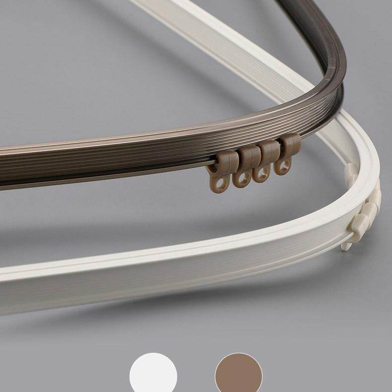 德裕飘窗窗帘轨道可弯曲挂砂铝合金弯轨侧装顶装弧型U型窗帘轨道