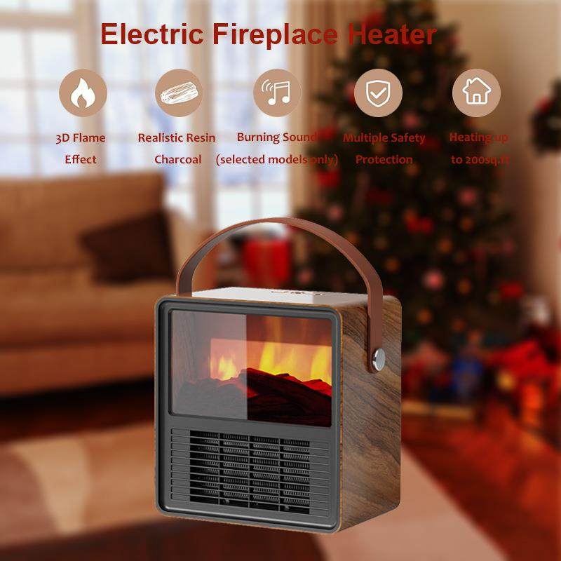 厂家LED仿真火焰壁炉暖风灯圣诞节场景室内摆件装饰壁炉风灯