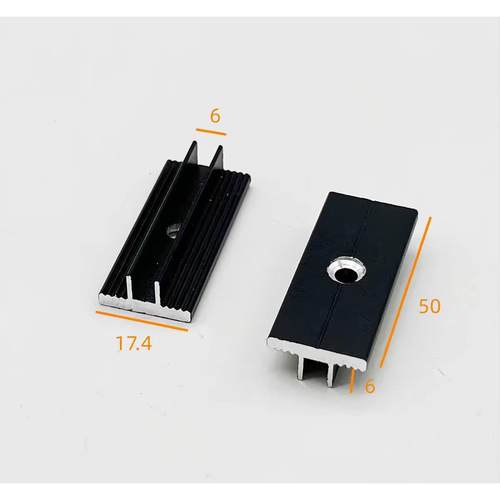 户外硬木菠萝格扣件木塑配件铝合金平卡扣黑色T型地板连接件