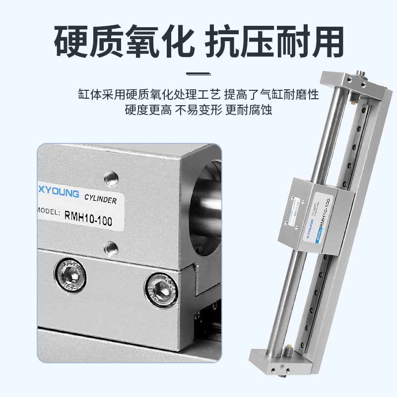 RMH20X300磁偶式无杆气缸RMH20X0-S磁耦合无杆气缸RMH20X00-S