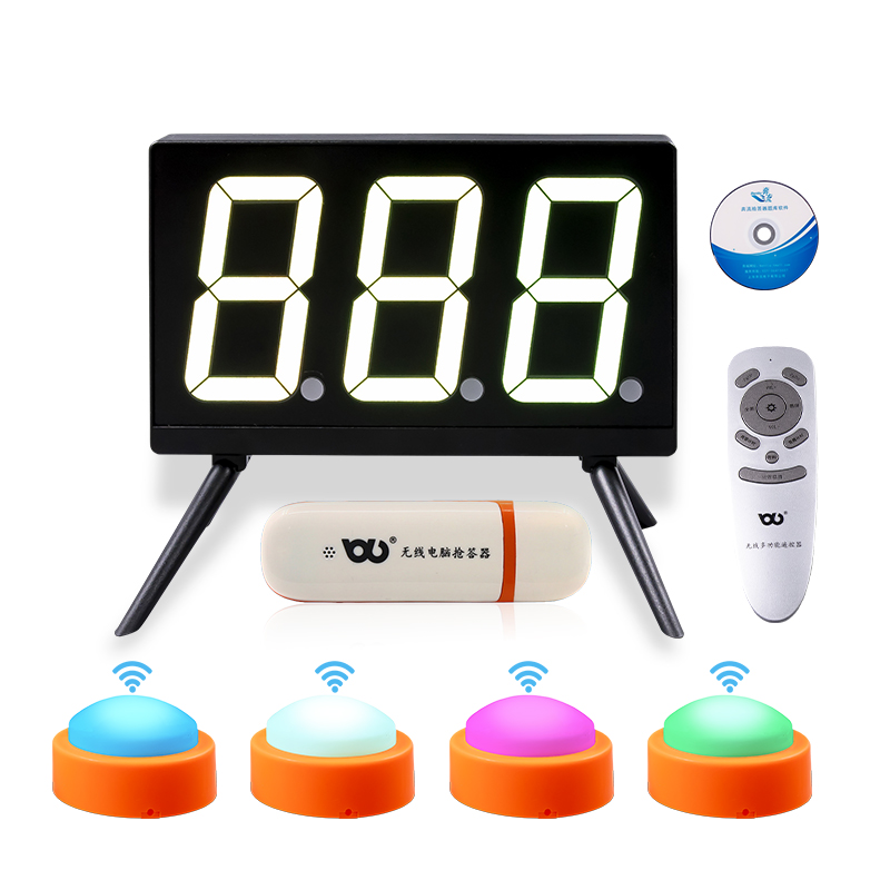 无线抢答器知识竞赛学生简易抢答器 彩灯抢答按钮答题比赛10组组1