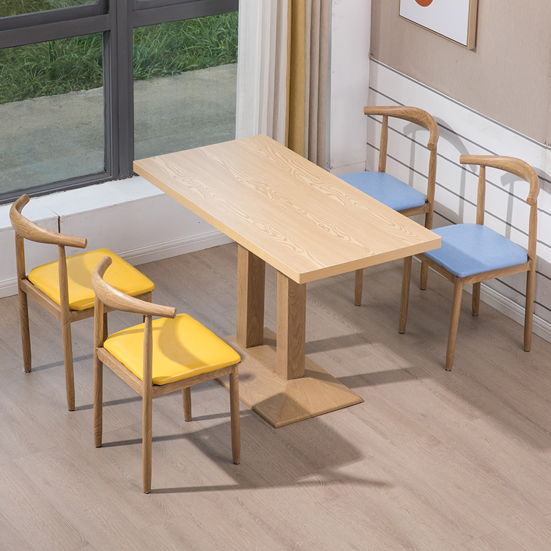 小吃饭店奶茶店桌椅简约汉堡面馆烧烤甜品快餐店餐饮餐桌椅子