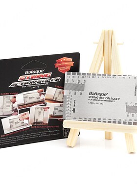 Broque木电吉他测量尺不锈钢测量工具琴弦高度弦距尺琴枕刻度尺