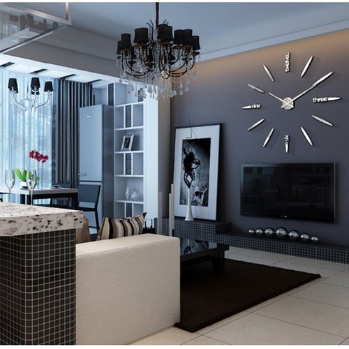 现代简约装饰超大尺寸diy挂钟卧室客厅静音时尚挂表艺术时钟创意