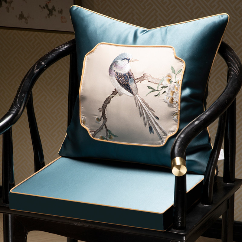 中式红木圈椅太师椅实木家具防滑定制高档官帽椅凳垫高级感垫子