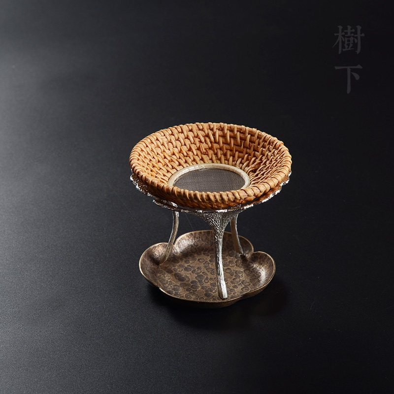 纯手工秋藤编织茶漏茶滤创意个性实用茶叶过滤网茶漏斗茶过滤器