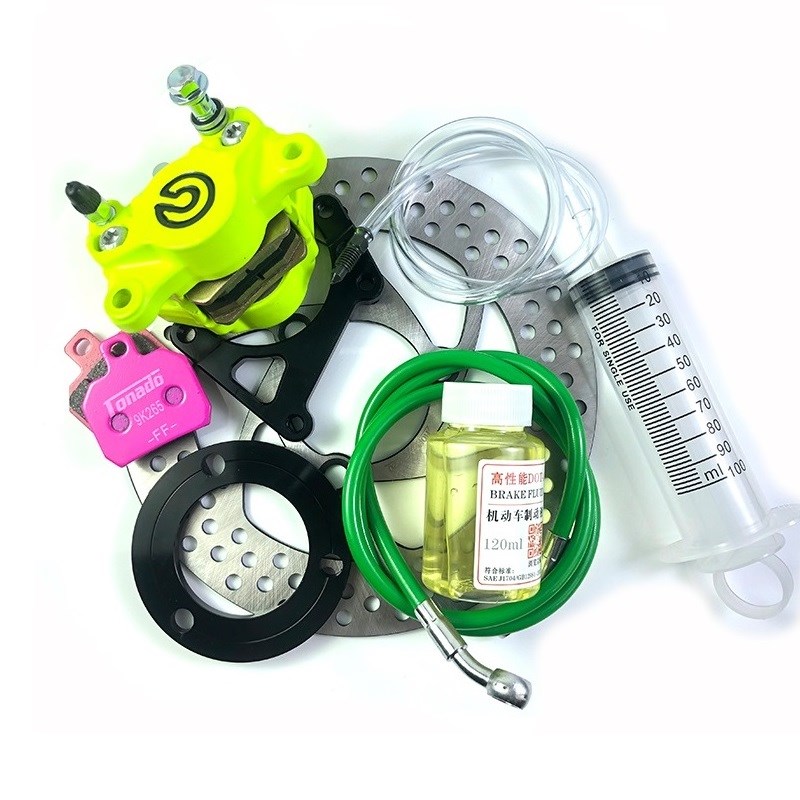 电摩电动车后碟刹改小牛N1S刹车总成小螃蟹卡钳小牛n1s后刹车装