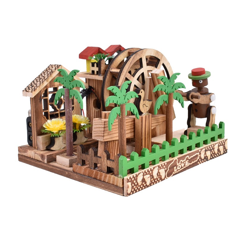 工艺品小木屋万圣节装饰创意音乐摆件礼品小房子模型装饰品摆设