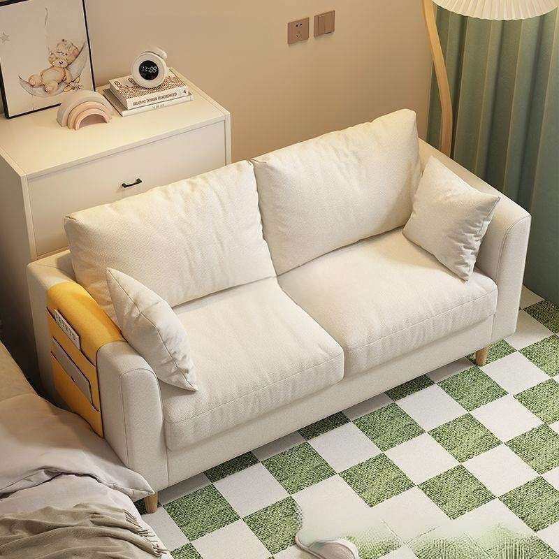 简约卧室布艺储物功能沙发小户型出租房公寓客厅服装店双人小沙发