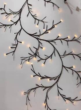 客厅卧室布置彩灯串节日装饰树枝灯串灯厂家144led树枝藤条网红in
