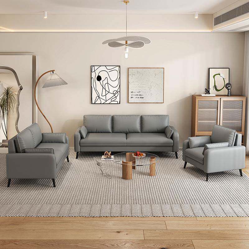 意式极简小户型客厅卧室出租房用经济型网红款双人免洗科技布沙发