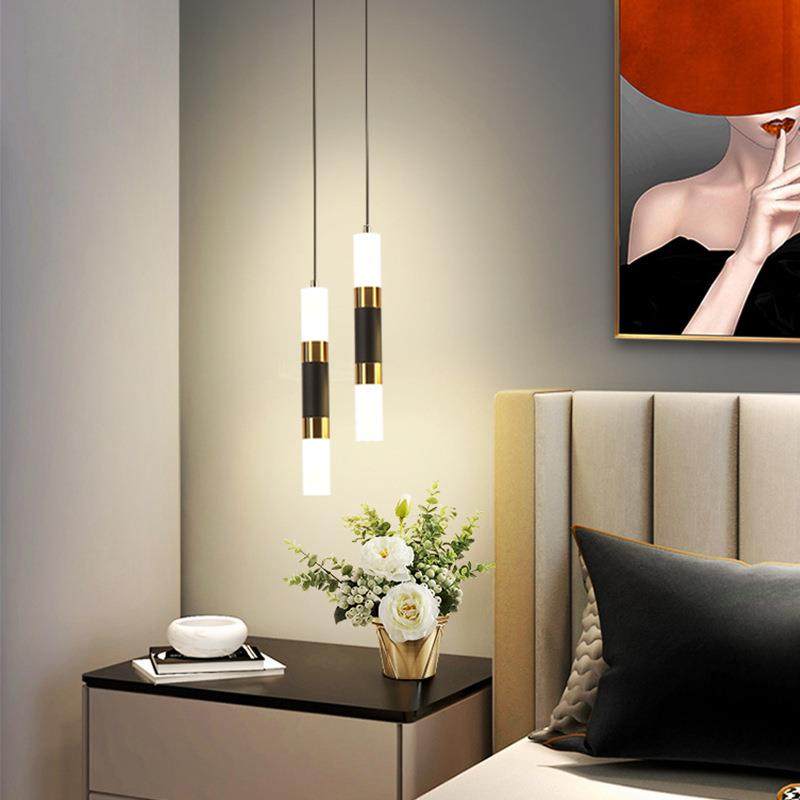 现代轻奢极简风格吊线灯现代客厅创意简约卧室壁灯吧台玄关吊灯
