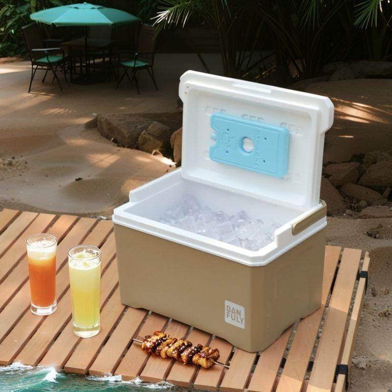 放冰块的保温箱户外露营冰块存放桶冰箱迷你夏天冰镇饮料手提车载