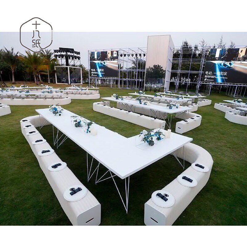 十八纸长凳折叠凳休闲多人创意会议展览展会活动样板房定制家具