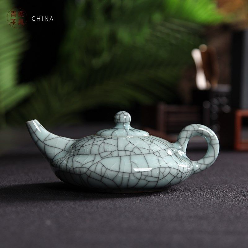 青瓷功夫茶具一壶四杯套装手工陶瓷泡茶壶单壶两茶杯整套家用