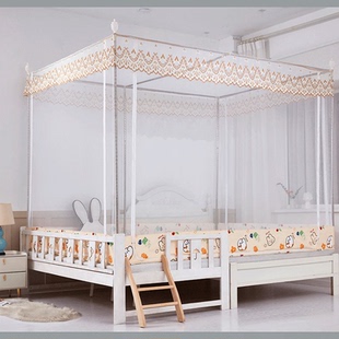 订做定制蚊帐加大特殊尺寸亲子大小儿童床号拼接超双蚊帐家用母床