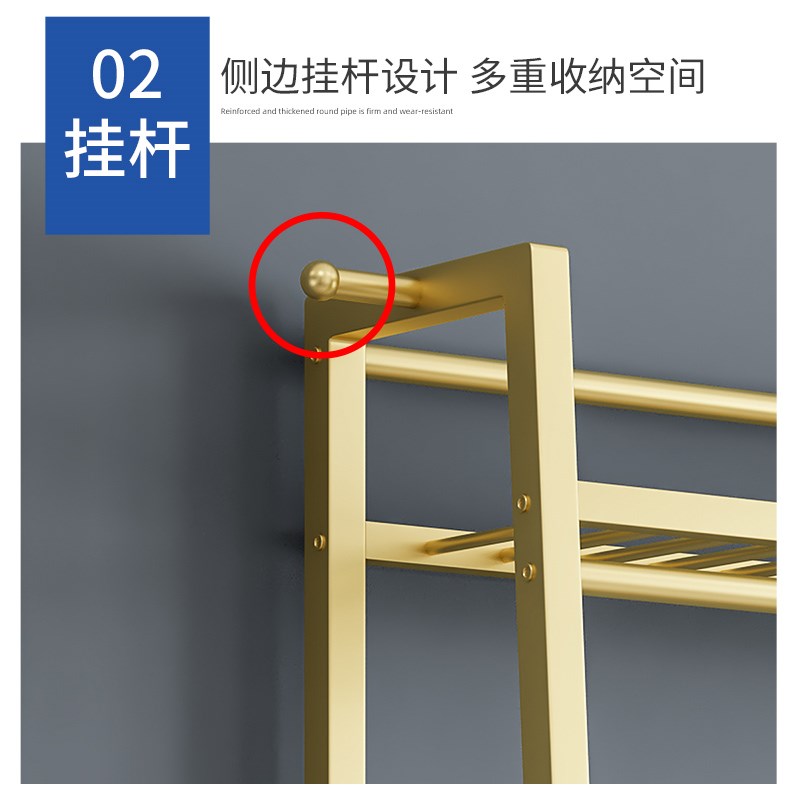 衣帽架落地卧室内简易宿舍挂衣架家用晾衣架房间轻奢衣服收纳架子