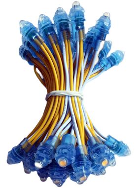 led广告牌发光字灯珠外露灯穿孔高亮灯串冲孔户外12v暖白工程防水