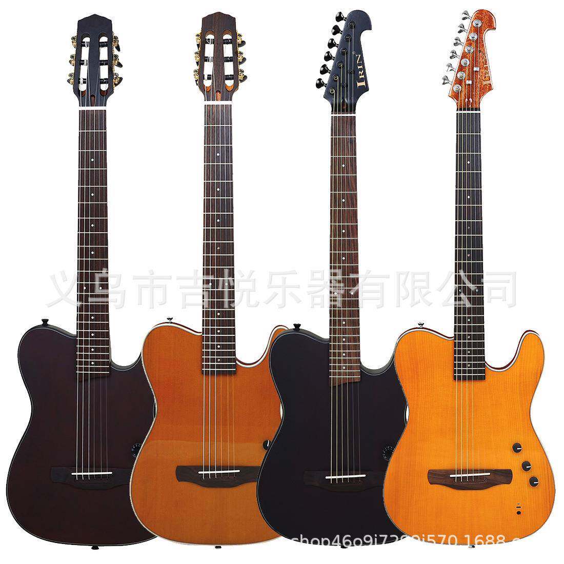 高档静音吉他单板39寸民谣古典木吉他旅行琴演出练习便携电吉他