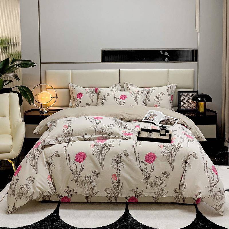 2026新款全棉活性数码印花磨毛四件套单双人被套高品床上用品家用