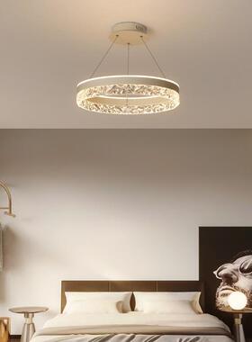 主卧吊灯极简轻奢灯简约房间书房圆形吊灯设计感现代led卧室主灯
