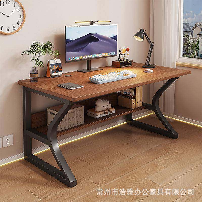 电脑桌台式卧室家用书桌简易办公桌实木生态桌子写字台学生学习桌