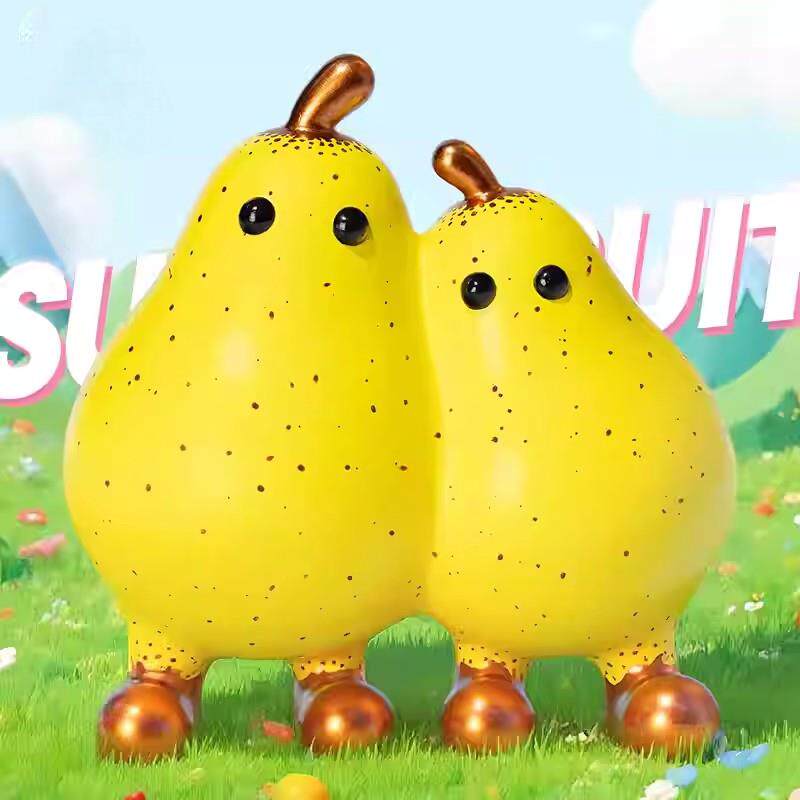 张超家级《梨同心》摆件创雕塑可爱桌面意摆MPM件居装两饰情侣礼
