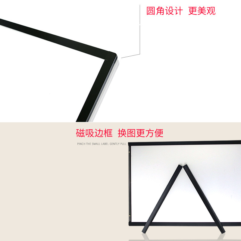 发光菜单展示牌灯箱广告牌led奶茶汉堡店吧台桌面立式点餐价目表