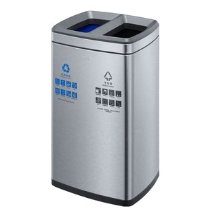 南SF25 F02F方形分类环境桶砂银钢酒店大堂商用南方垃圾桶果皮桶