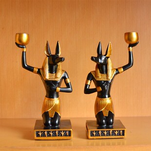 阿努比斯狗神摆件书房客厅桌面摆饰创意家居古埃及礼品橱窗装饰品