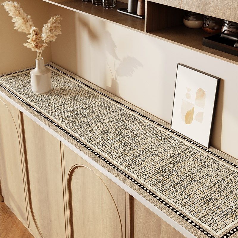 侘寂风简约电视柜桌垫高级感长条桌布鞋柜垫盖布餐边柜台面保护垫