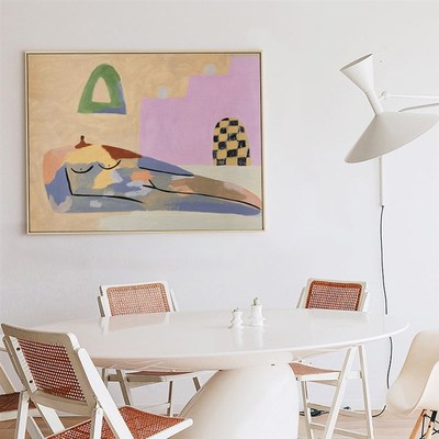 【梦中的空间和色彩抽象创意人物大幅装饰画咖啡馆酒店大厅挂画