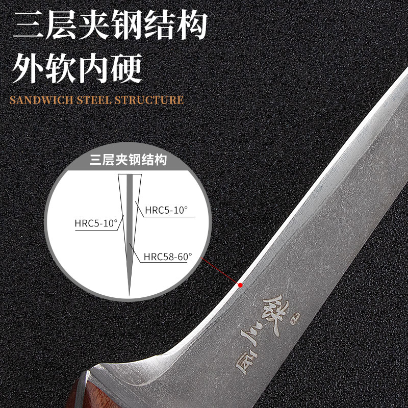 锻打剔骨刀屠宰专用刀厨房家用剔骨刀特快锋利肉联厂分割刀切肉刀