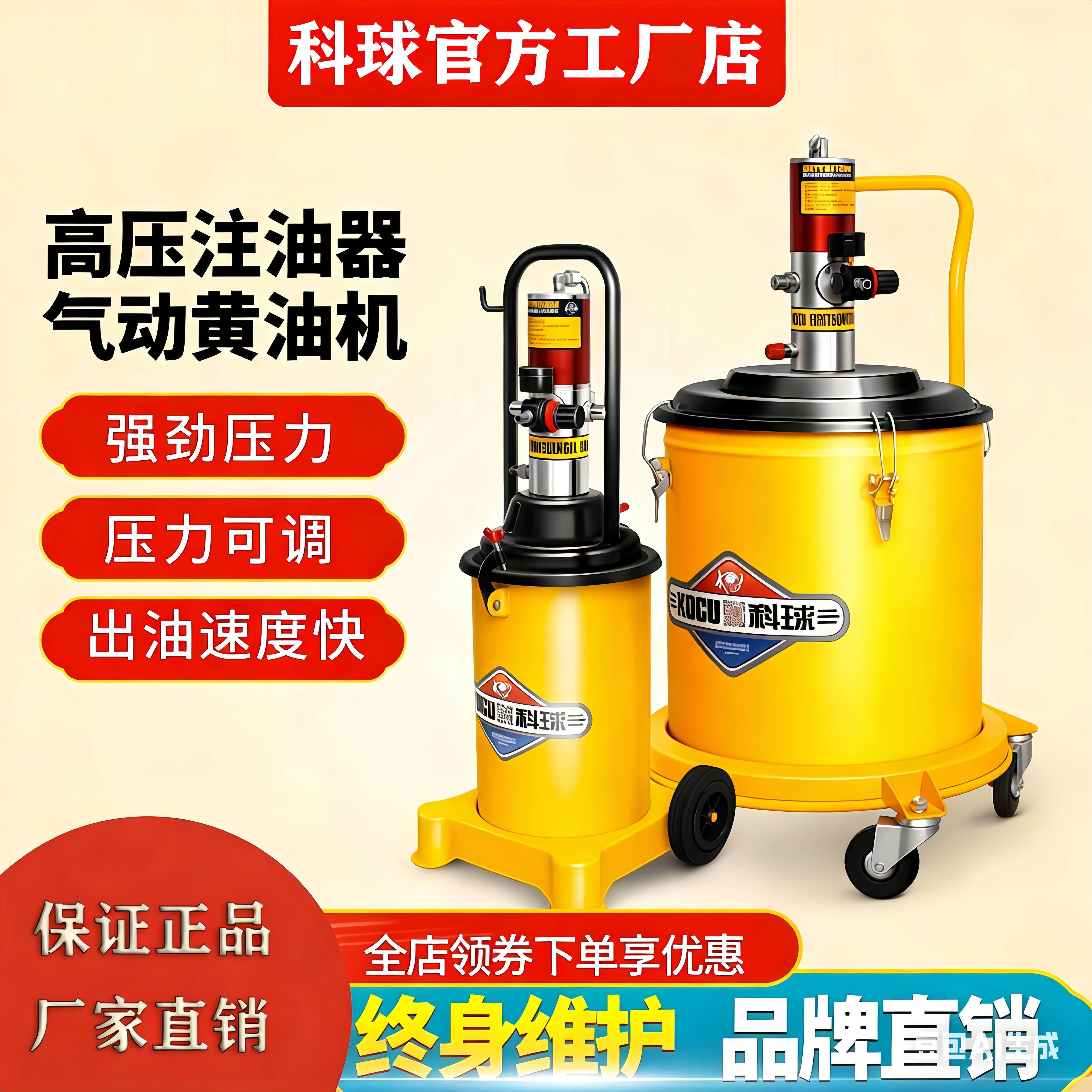 科球气动油黄油机GZ油-A9枪放GZ-8桶式高压注器气动黄油GZ-8黄泵