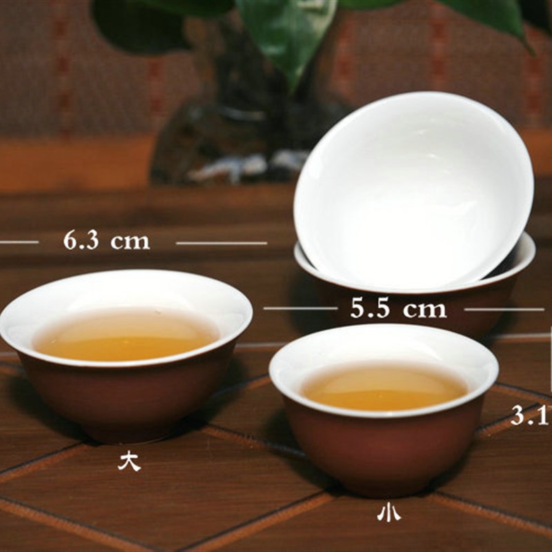 功夫茶杯 潮州工夫茶具 紫砂杯 不裂杯 品茗杯 荆瀛轩 潮汕骨瓷杯