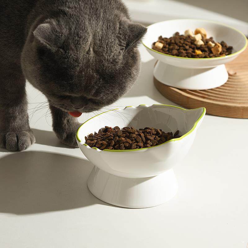 猫碗陶瓷猫咪粮碗狗TUD碗食盆饭用碗径宠物品大口水斜口碗碗防打