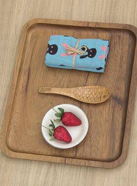 新款实盘木盘子托盘餐URK茶盘长方木制形质盘水果酒店托盘厂家