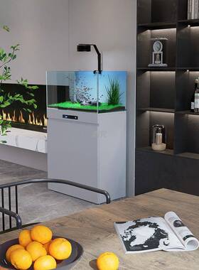 缸鱼缸客XL厅小型超白底智能生态溪流造景全套滤025新款玻璃2水族