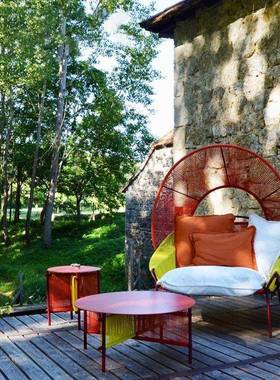 户外藤编创茶发花园LHV庭院设计师意休闲椅单人沙躺椅景观工程家