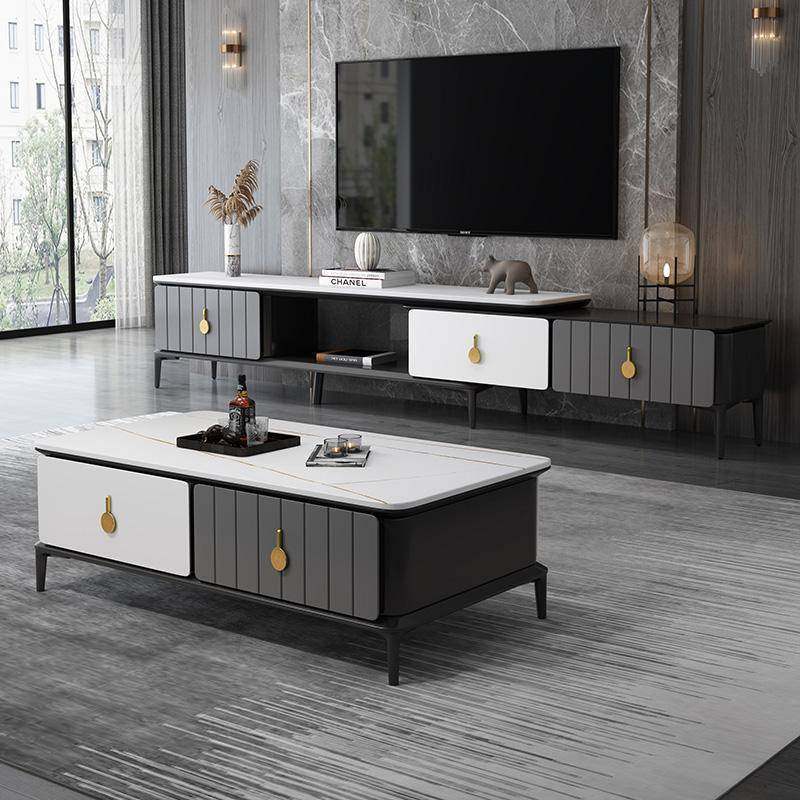 轻奢岩板电视柜茶几组合套装现代简约客厅伸缩地柜小户型劳伦白金,玩具/童车/益智/积木/模型,垂直悬浮玩具,淘宝优惠券,粉丝福利购,淘宝优惠卷