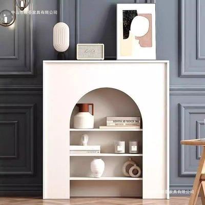 法式壁饰装柜奶油客厅玄PFE关柜沙发风边柜展炉示柜直播间拍照背