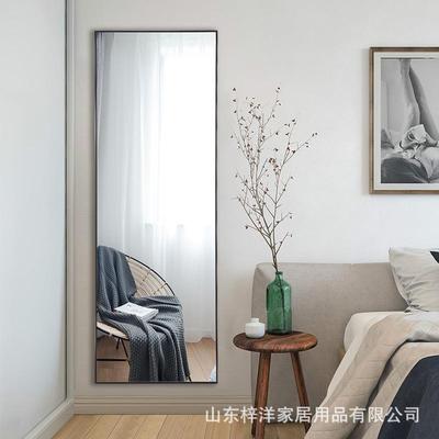 铝EVT合金黑色边框衣落地镜支挂用两工销售厂全身穿镜子现代简约