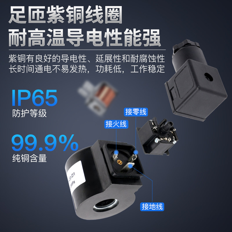 不锈钢高压电磁阀活塞式4分6分1寸2寸水气二通阀220V24V耐3.0MPA
