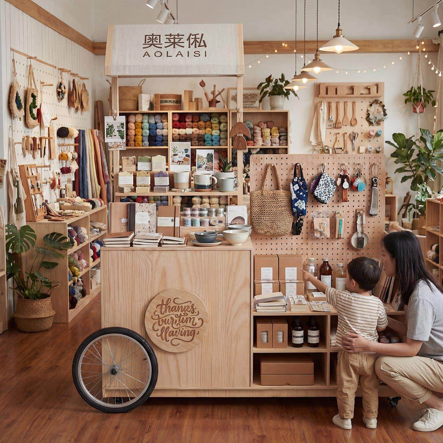 文移动台实木展示台快店货创展架会展展览台货/闪架展示台摆摊展