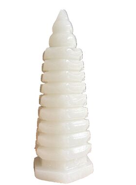 天然玉石白玉文昌塔摆件9层13层 书桌办公室家居装饰助学招财礼品