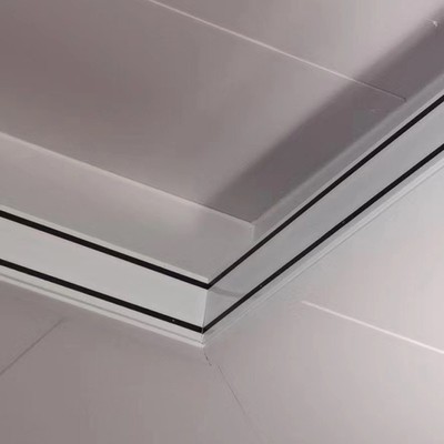 竹木纤维灯带收口线二级吊顶封边线7字线灯槽石塑顶角线装饰线条