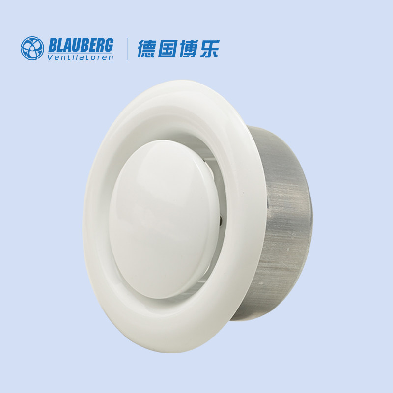 博乐新风系统风口吊顶可调风量金属圆形送风排风进气排气风口VMR