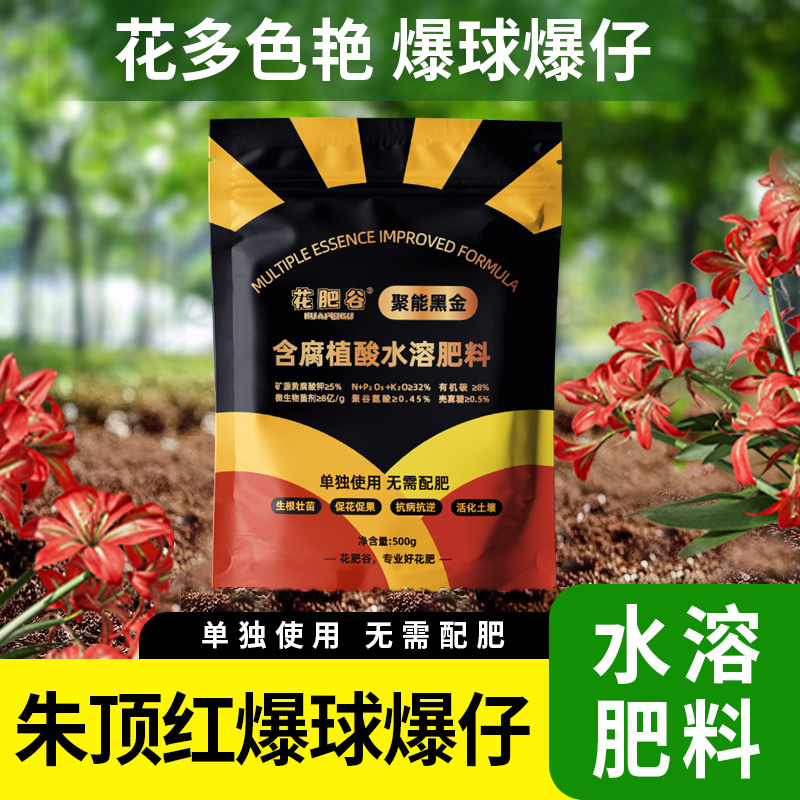 花肥谷朱顶红种球爆仔肥壳寡糖农用聚谷氨酸微生物菌剂有机水溶肥