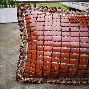 竹席枕头套凉席枕套欧式沙发枕套腰靠枕靠背定制抱子凉快护头枕垫